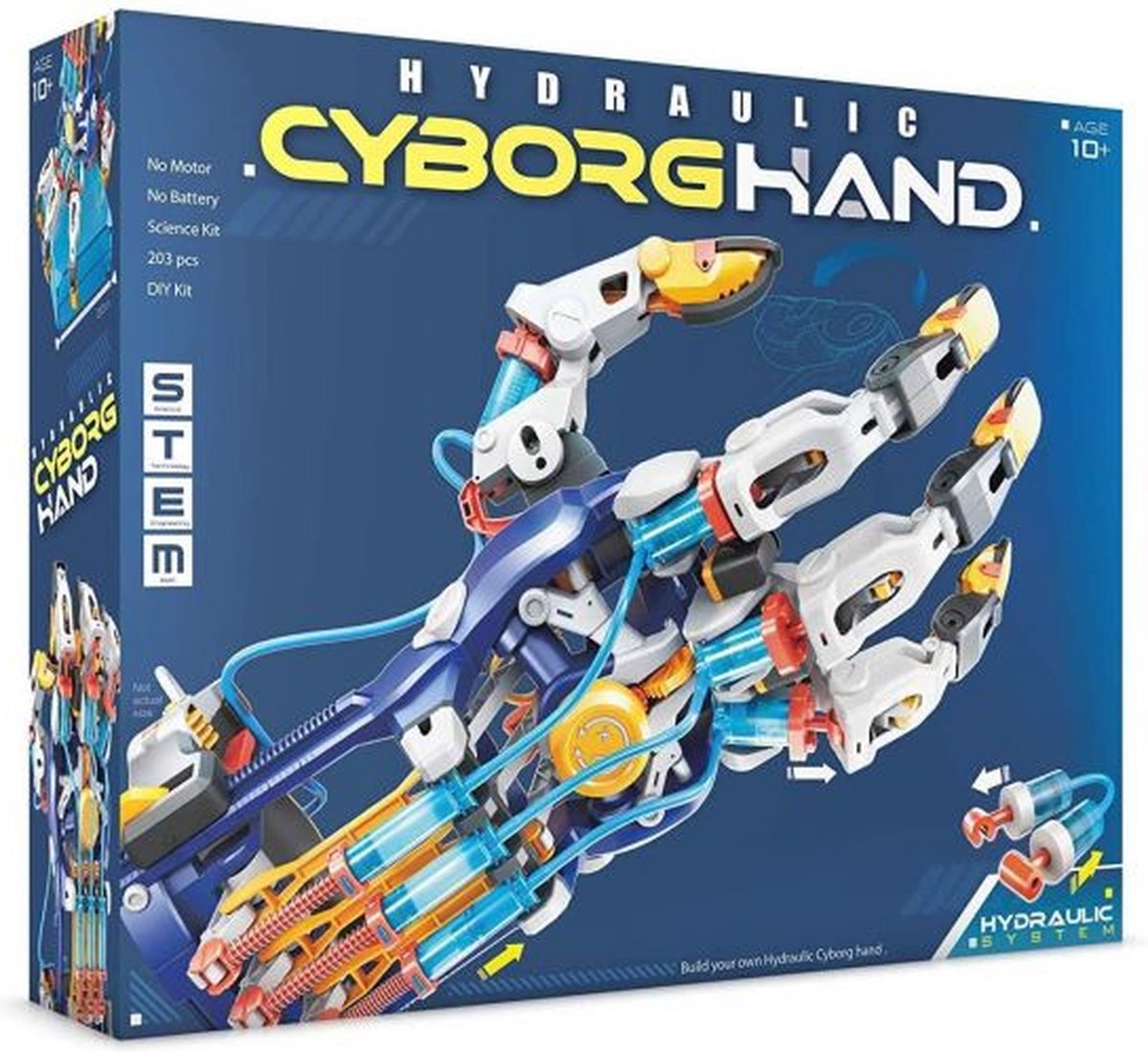 Construire et créer une main de cyborg hydraulique - un ensemble de construction de robots - un jouet à tige - 10+ ans