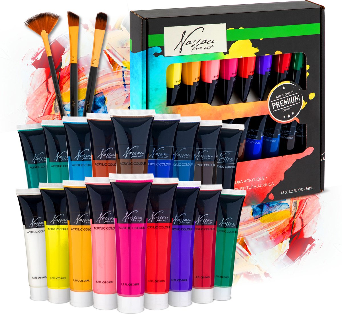 Creative Craft Group Acrylic Paint, 18 x 36 ml
