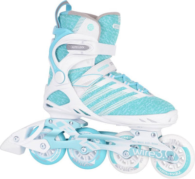 Tempish wire 3.0 84 rollers en ligne femme - roues 4x84mm - rollers fitness - blanc bleu - taille 38