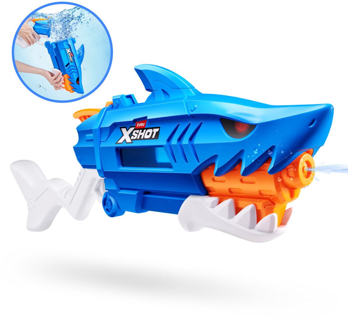 X-shot Water Xshot Water Shark Attack Blaster à eau à remplissage rapide par Zuru