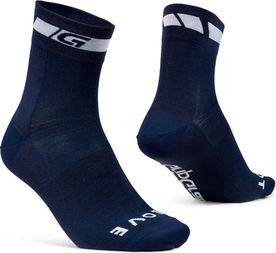 Gripgrab - chaussettes de cyclisme d'été coupe régulière classiques 1 paire de chaussettes de cyclisme coolmax - bleu marine - unisexe - taille xs (35-38)