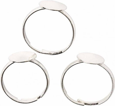 Bague d'entreprise Creativ pour le doigt, plaquée argent, 3 pièces 1 boîte