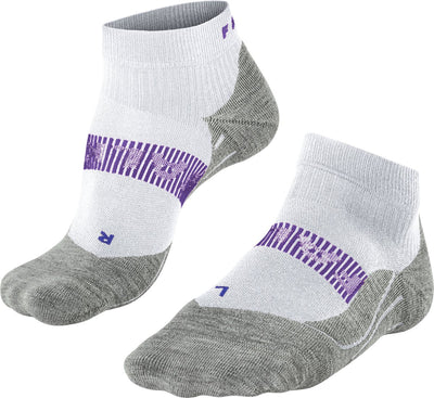 Falke ru4 cool chaussettes de course courtes en matériau fonctionnel anti-ampoules femme blanc - taille 37-38