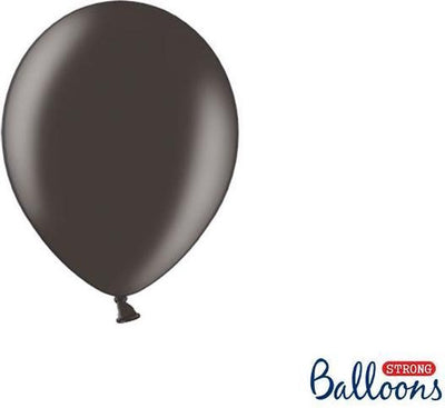 Ballons forts sans marque sans marque 12 cm, noir métallisé (1 sachet de 100 pièces)