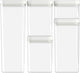 Bidons de conservation Curver Kara - set 0,5l + 2x1,2l + 1,8l + 2,4l - blanc