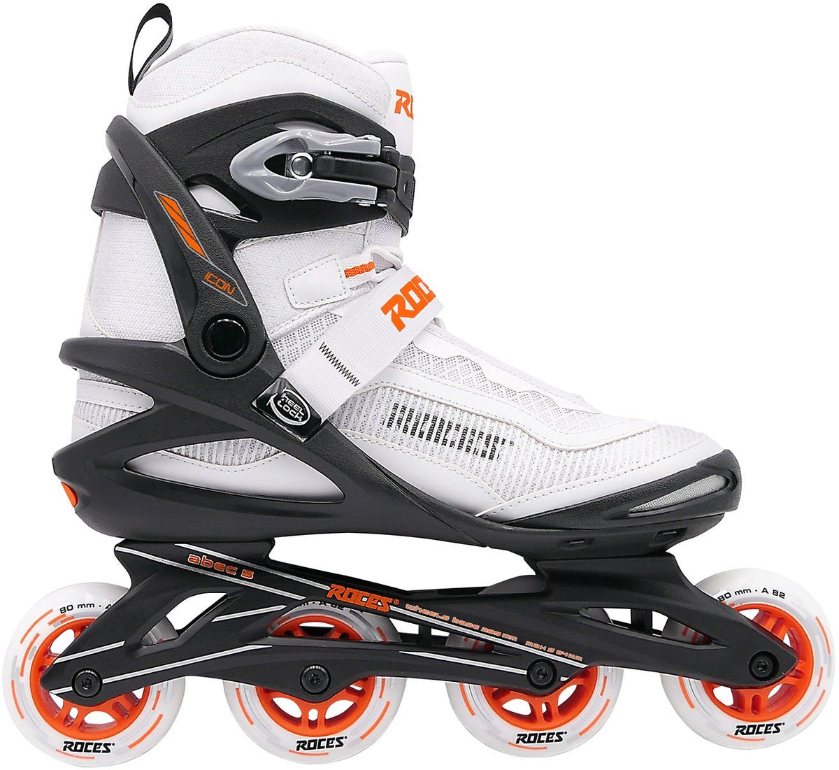Rollers en ligne Roces icon x 80 - rollers en ligne - blanc orange - taille 41