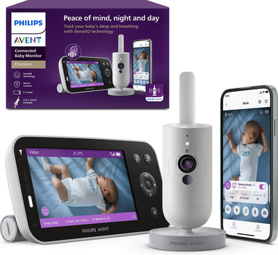 Ecoute-bébé connecté Philips avent premium avec caméra et application - détection de respiration et de sommeil - scd973 26