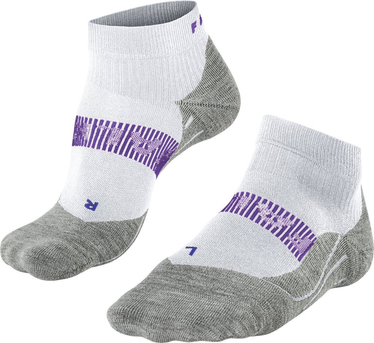 Falke ru4 cool chaussettes de course courtes en matériau fonctionnel anti-ampoules femme blanc - taille 35-36