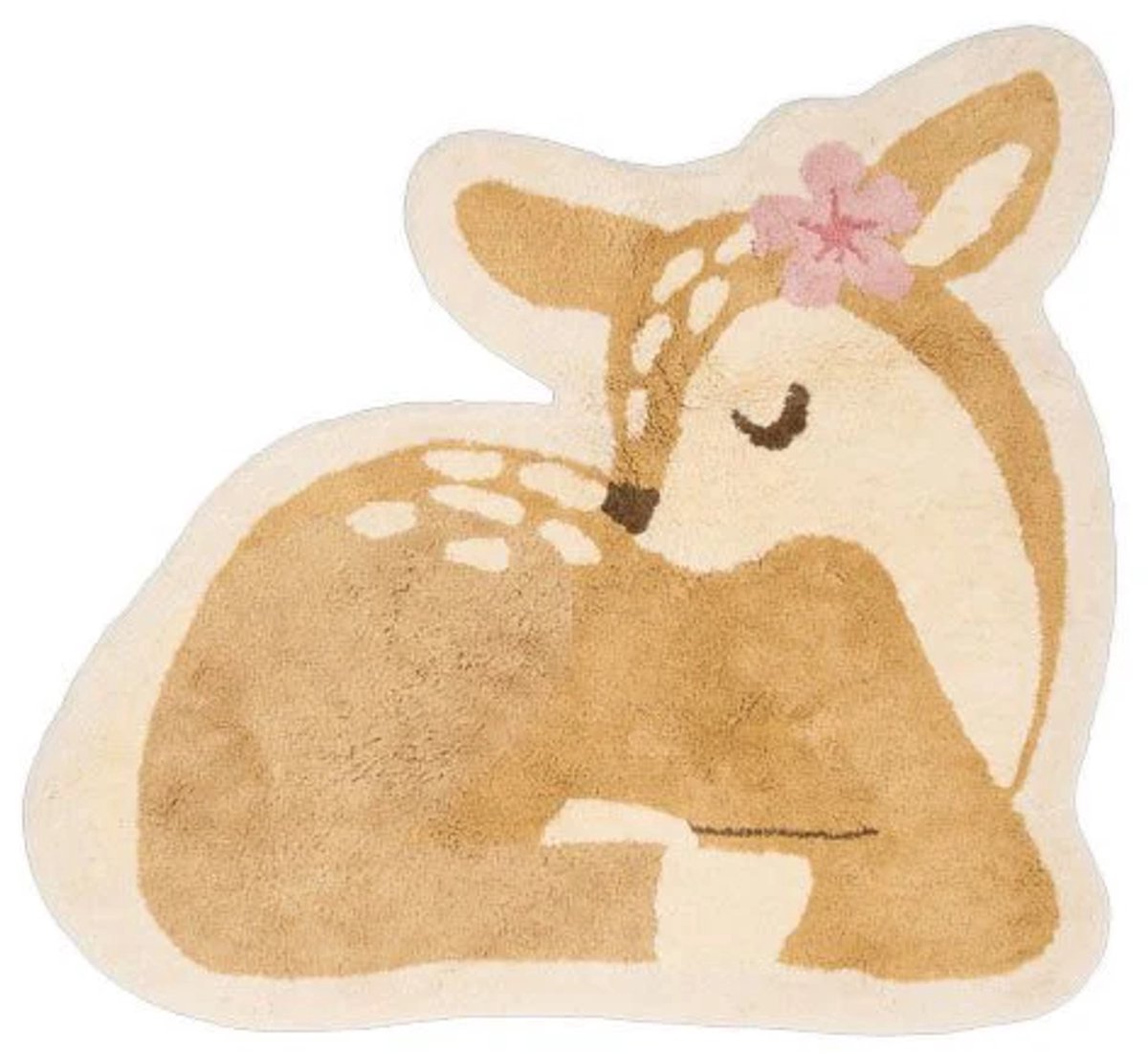Petit tapis hollandais cerf - beige - jardin féérique