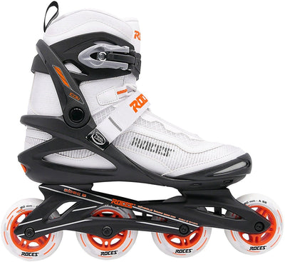 Roces icon x 80 rollers en ligne - rollers en ligne - blanc orange - taille 40