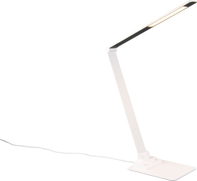 Trio travis - lampe de table - lampe de bureau - blanc mat - incl. 1x SMD 6,5W - variateur intégré - fonction mémoire - port USB - fonction de charge