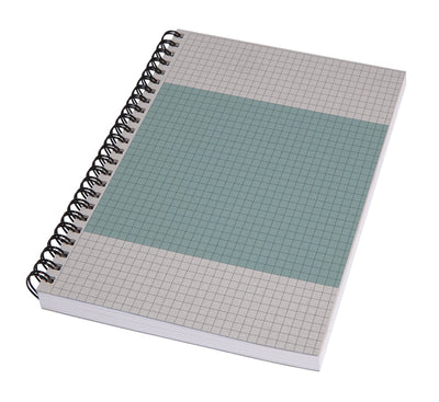 Carnet Sigel quicknote - a5 spirale couverture souple à carreaux bleu clair - 160 pages 80 grammes - si-sn600