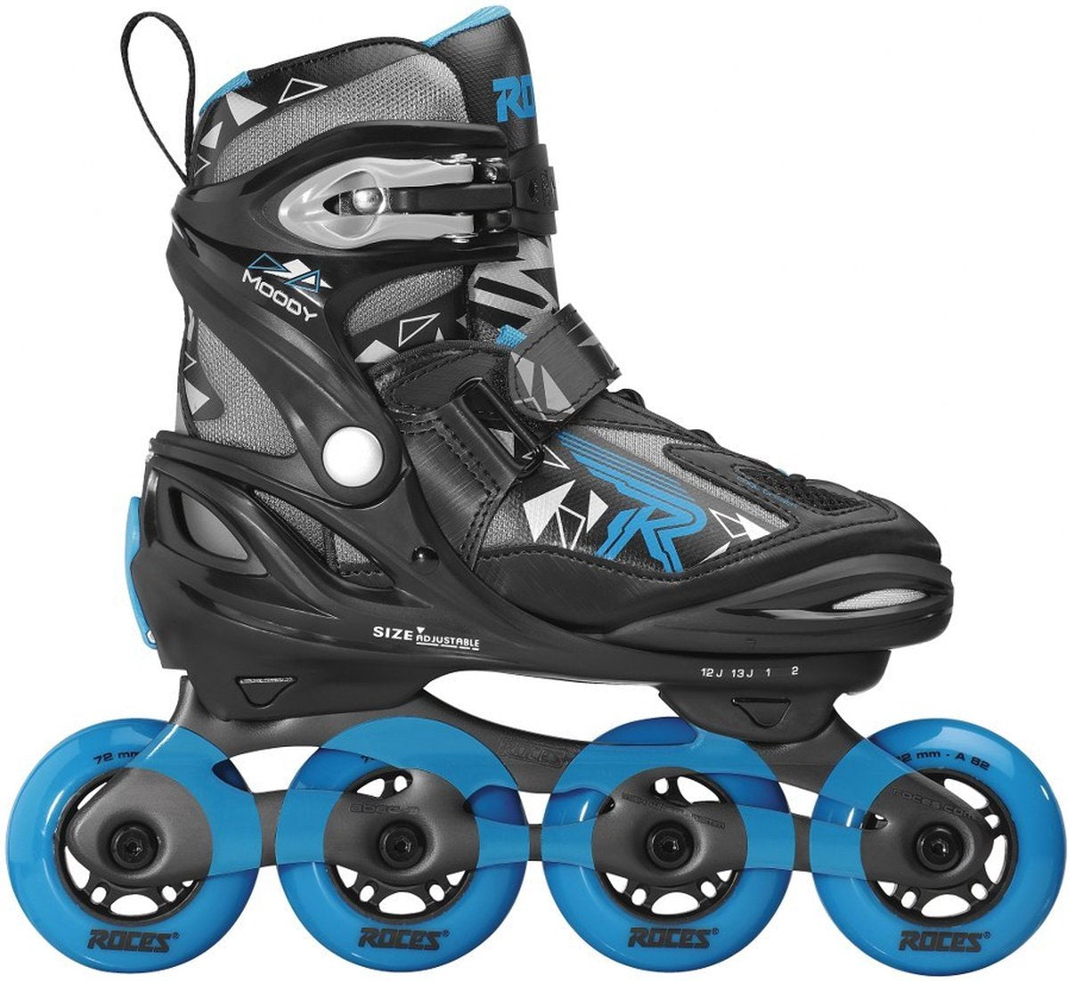 patins à roues alignées Moody Tif 82A noir bleu taille 36-40