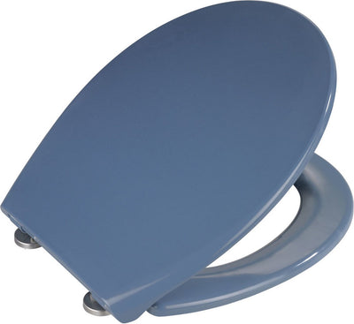 Abattant WC Wenko Samos - Duroplast antibactérien bleu foncé - fermeture soft close easy-close - fixation fix-clip en acier inoxydable - abattant WC - abattant WC - bleu foncé