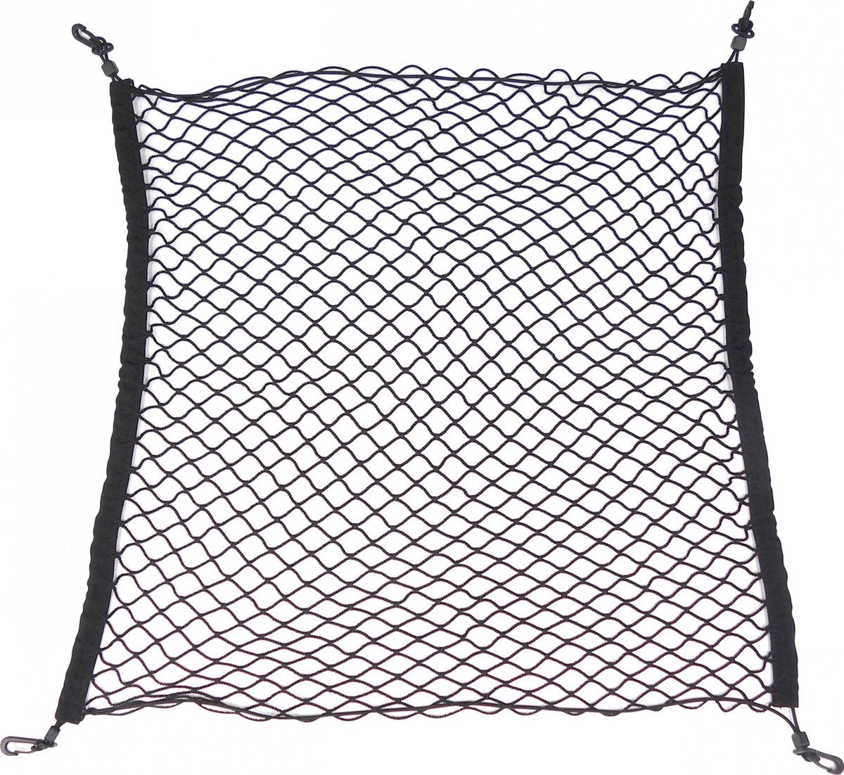 Filet de coffre Carpoint 75x85 cm - élastique - avec 4 crochets - universel - pour sécuriser les bagages - polyester - accessoire voiture