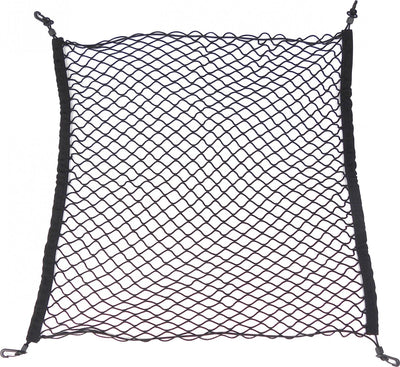 Filet de coffre Carpoint 75x85 cm - élastique - avec 4 crochets - universel - pour sécuriser les bagages - polyester - accessoire voiture
