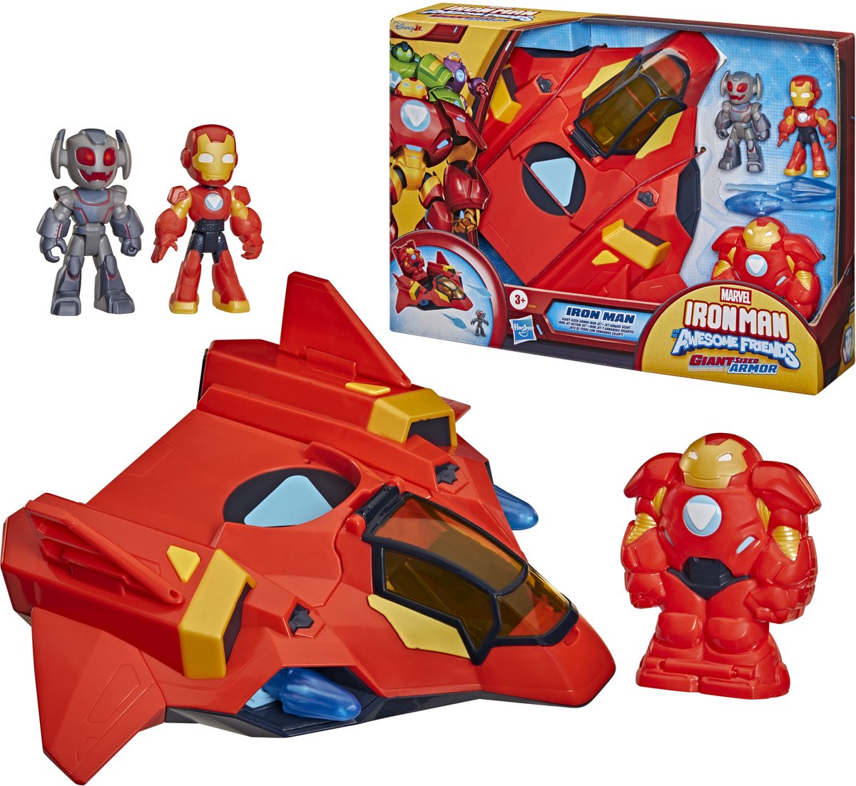 Hasbro Marvel's Iron Man et ses super amis - super grande armure de jet de fer - ensemble de jeu