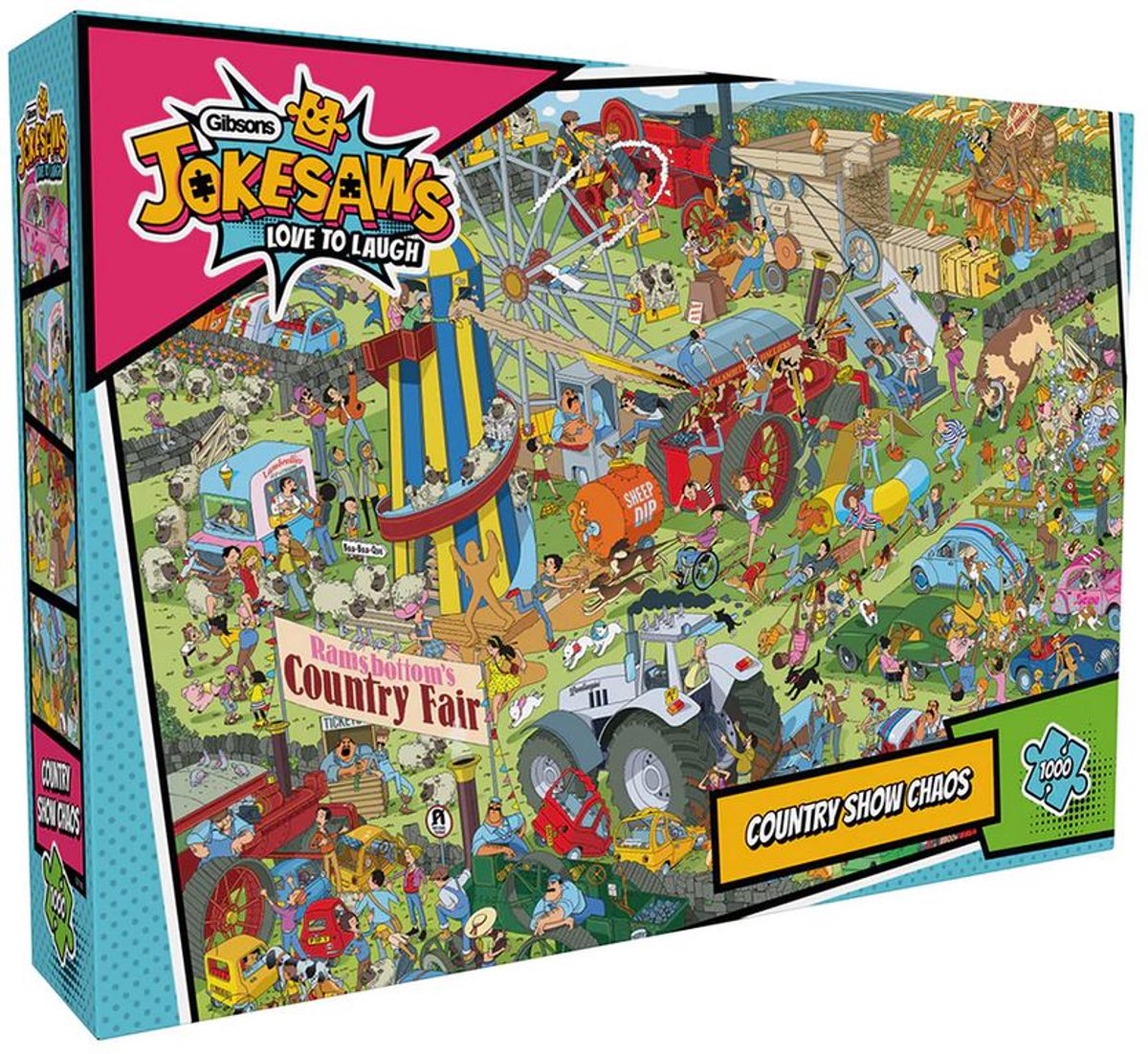 Gibsons - jokesaws : country show chaos (par andy tudor) - 1000 pièces 68×49cm (l×h) - puzzle pour adultes