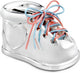 Zilverstad - tirelire chaussure 2 couleurs lacets couleur argent