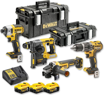Dewalt série 18v xr - ensemble combiné - dcd796 + dcf887 + dch273 + dcg405 - batteries 5,0ah