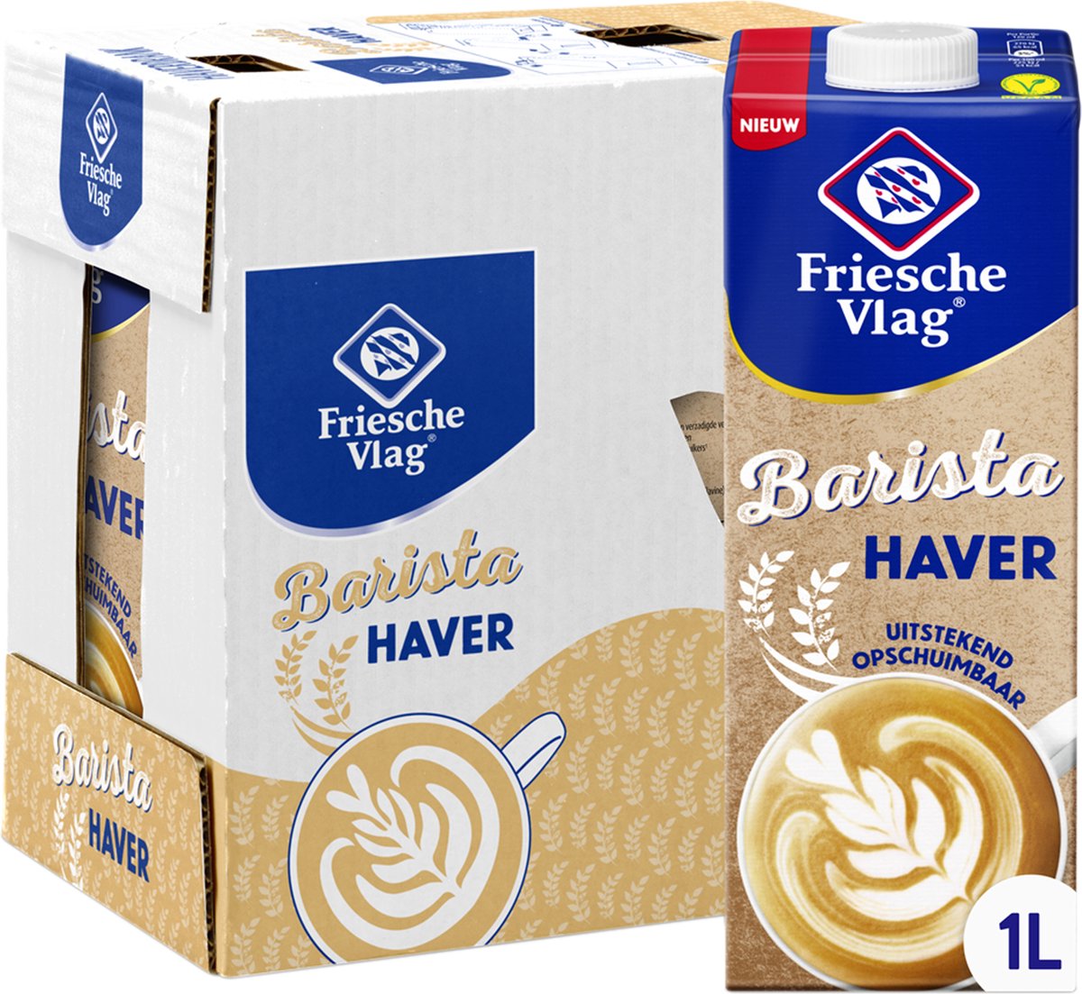 Barista du drapeau frison – mousse de lait d'avoine – à base de plantes – 6 x 1 l – pack économique