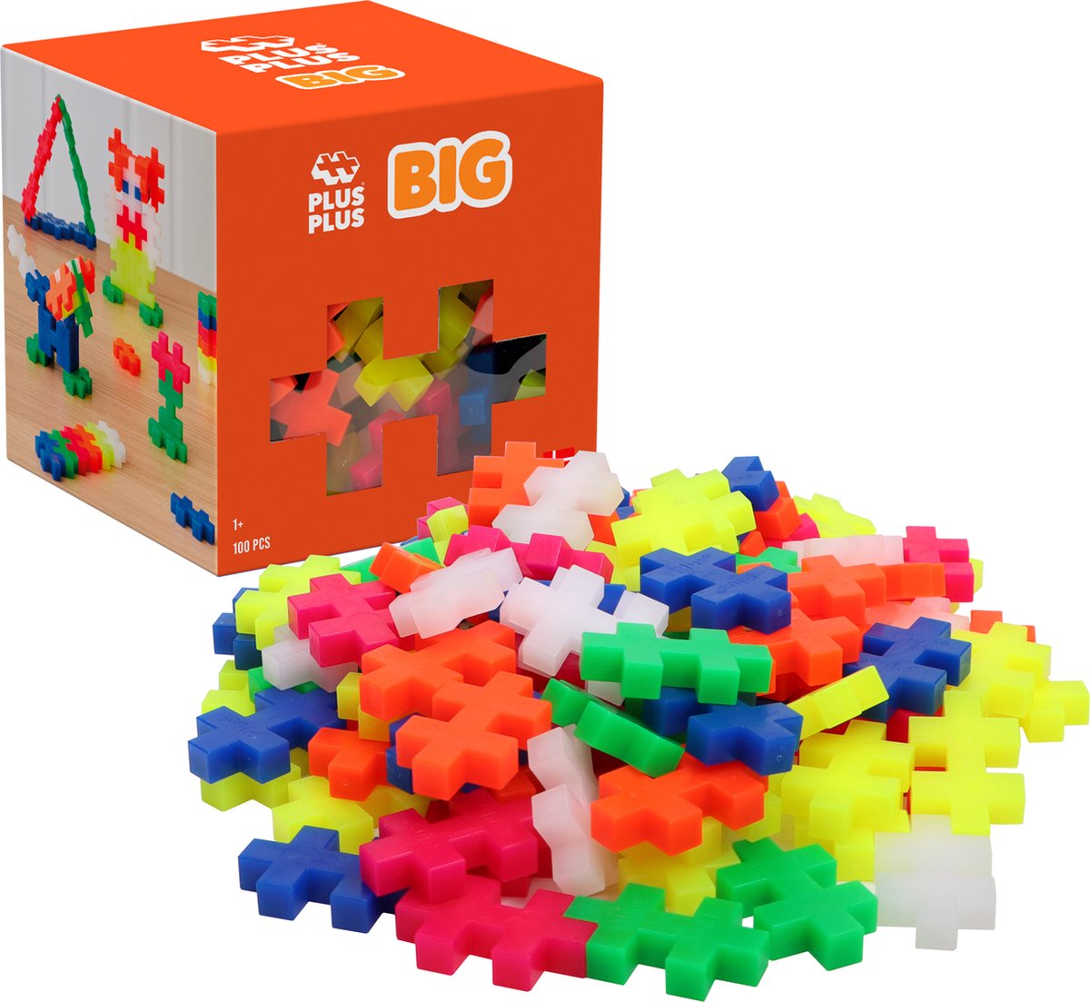 Plus plus néon gros plus-plus : 100 pièces (3411)
