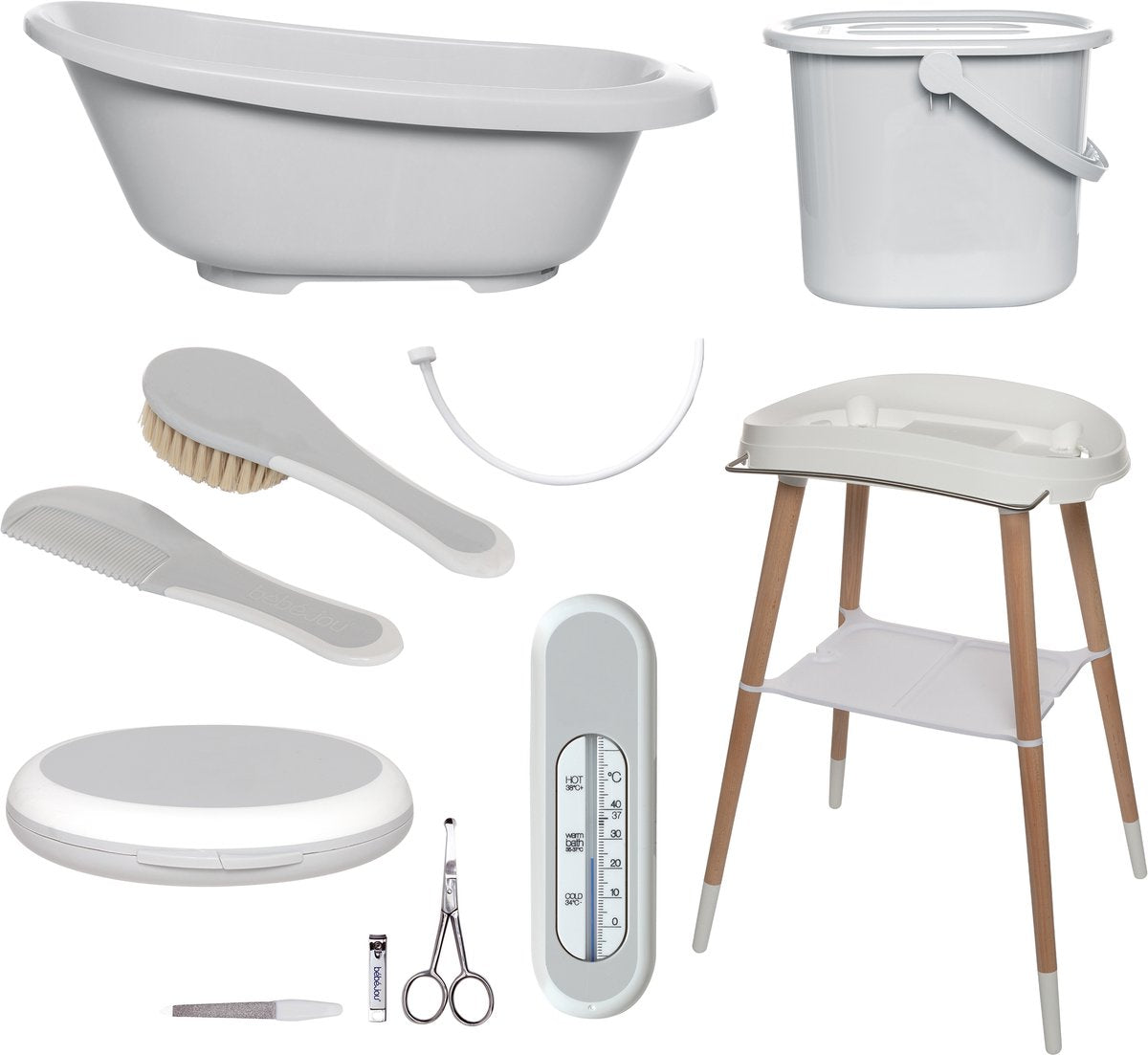 Ensemble de bain Bébé-jou 7 pièces sense gris clair