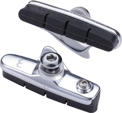 Bbb plaquettes de frein de vélo arrêt de route de vélo - type de cartouche - vélo de route de frein sur jante - compatible avec Shimano Sram - noir - bbs-02