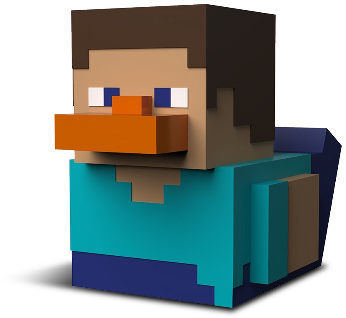 Tubbz numskull - le meilleur du canard en caoutchouc en boîte - minecraft - steve - 9cm