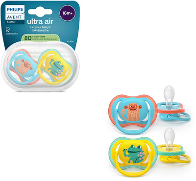 Philips avent ultra air – sucette respirante et légère (18 mois+) – 2 pièces - scf349 58