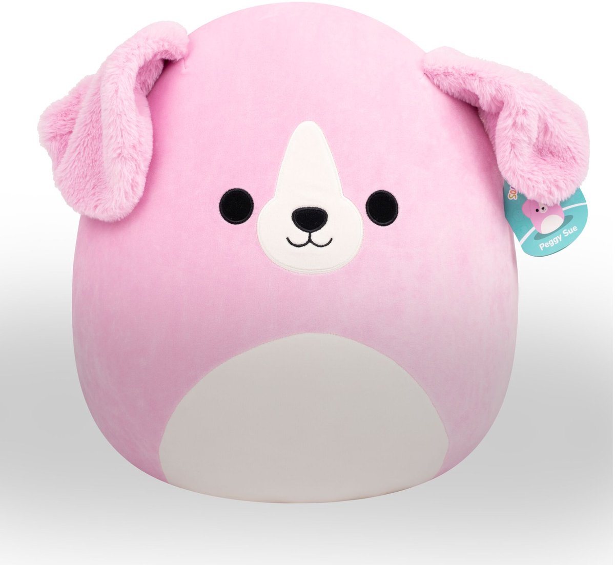 Squishmallows Jazwares - grande peluche (peggy sue - golden retriever rose avec ventre blanc) - peluche 40cm