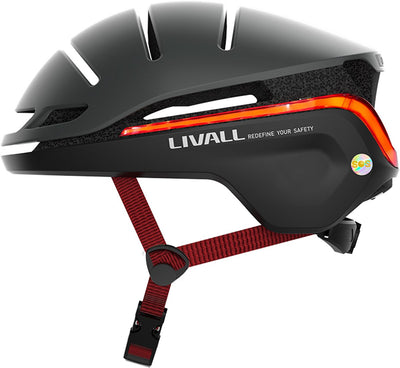 Livall evo21 noir moyen - casque de vélo (intelligent) - fonction SOS - clignotants LED - éclairage intelligent