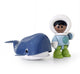 Ensemble de jouets bio Tolo baleine et garçon de piscine - jouets éducatifs durables.