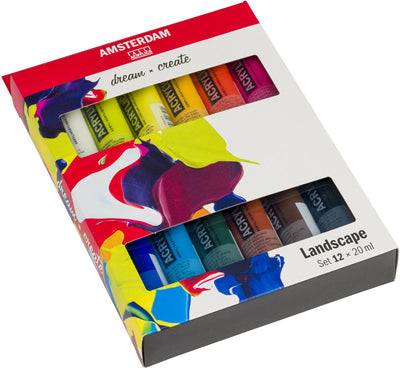 Bruynzeel Amsterdam série standard ensemble de peinture acrylique paysage 20 ml, 12 pcs.