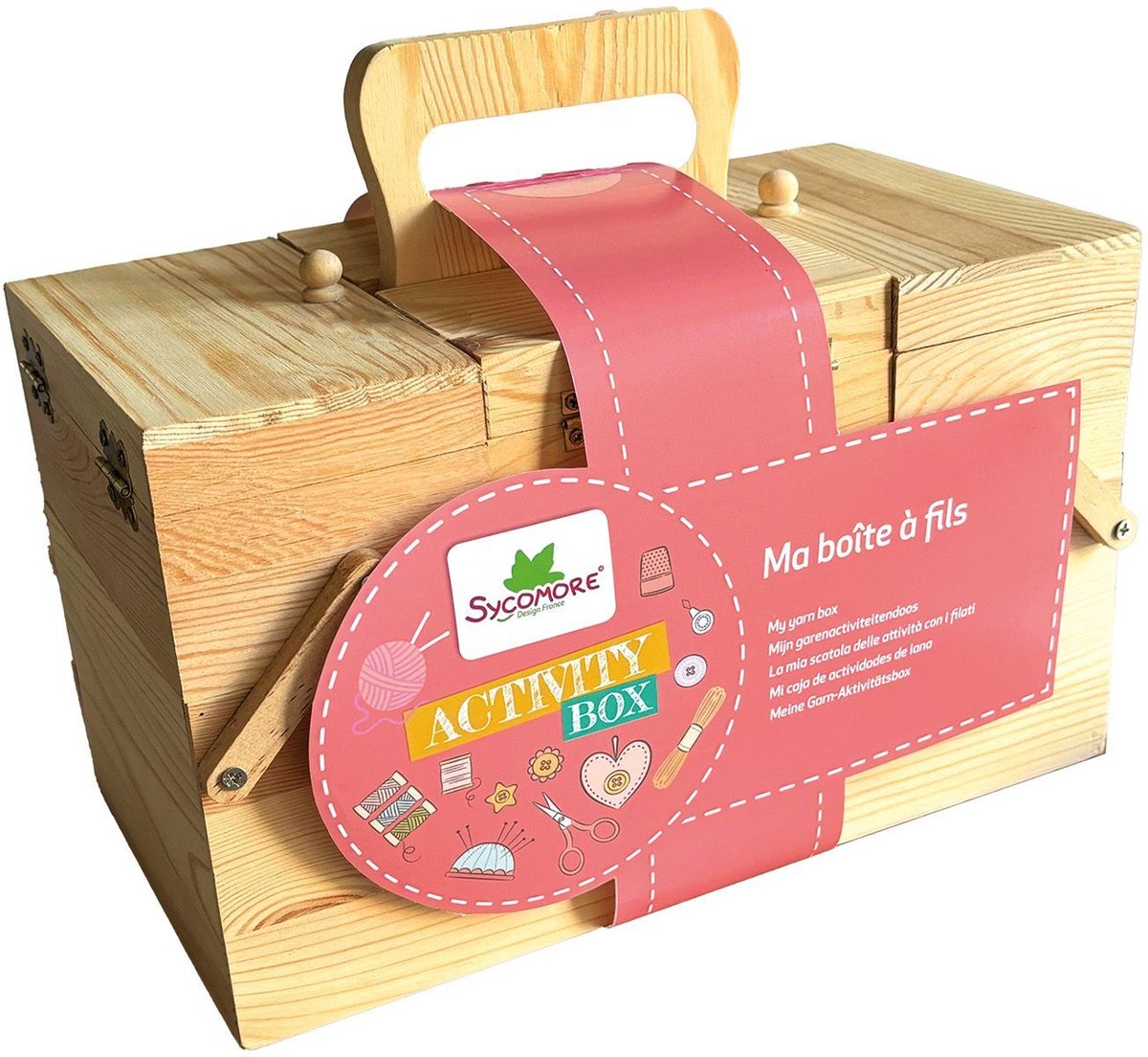 Coffret d'activités de bricolage créatif Sycomore pour les enfants à partir de 7 ans.