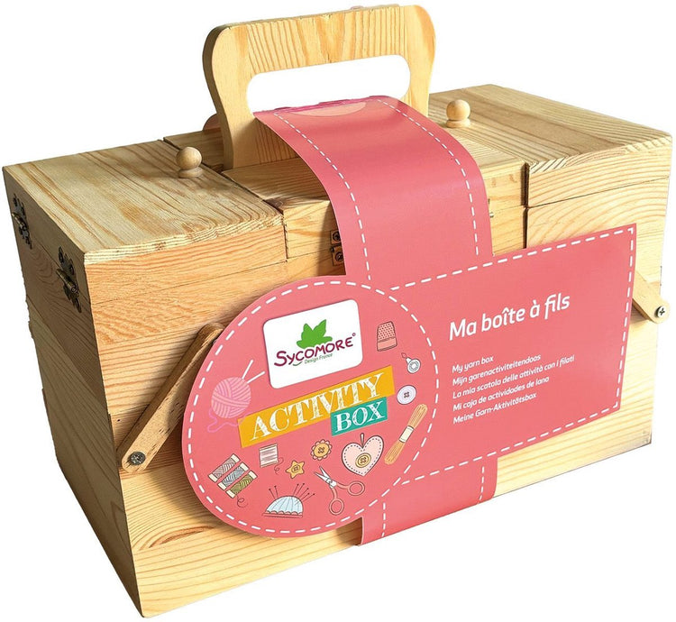 Coffret d'activités de bricolage créatif Sycomore pour les enfants à partir de 7 ans.