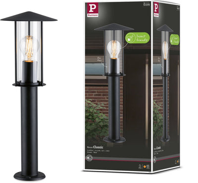 Paulmann borne d'éclairage classique anti-insectes ip44 500 mm 2200k 4,3w 420lm 230v noir E27 métal