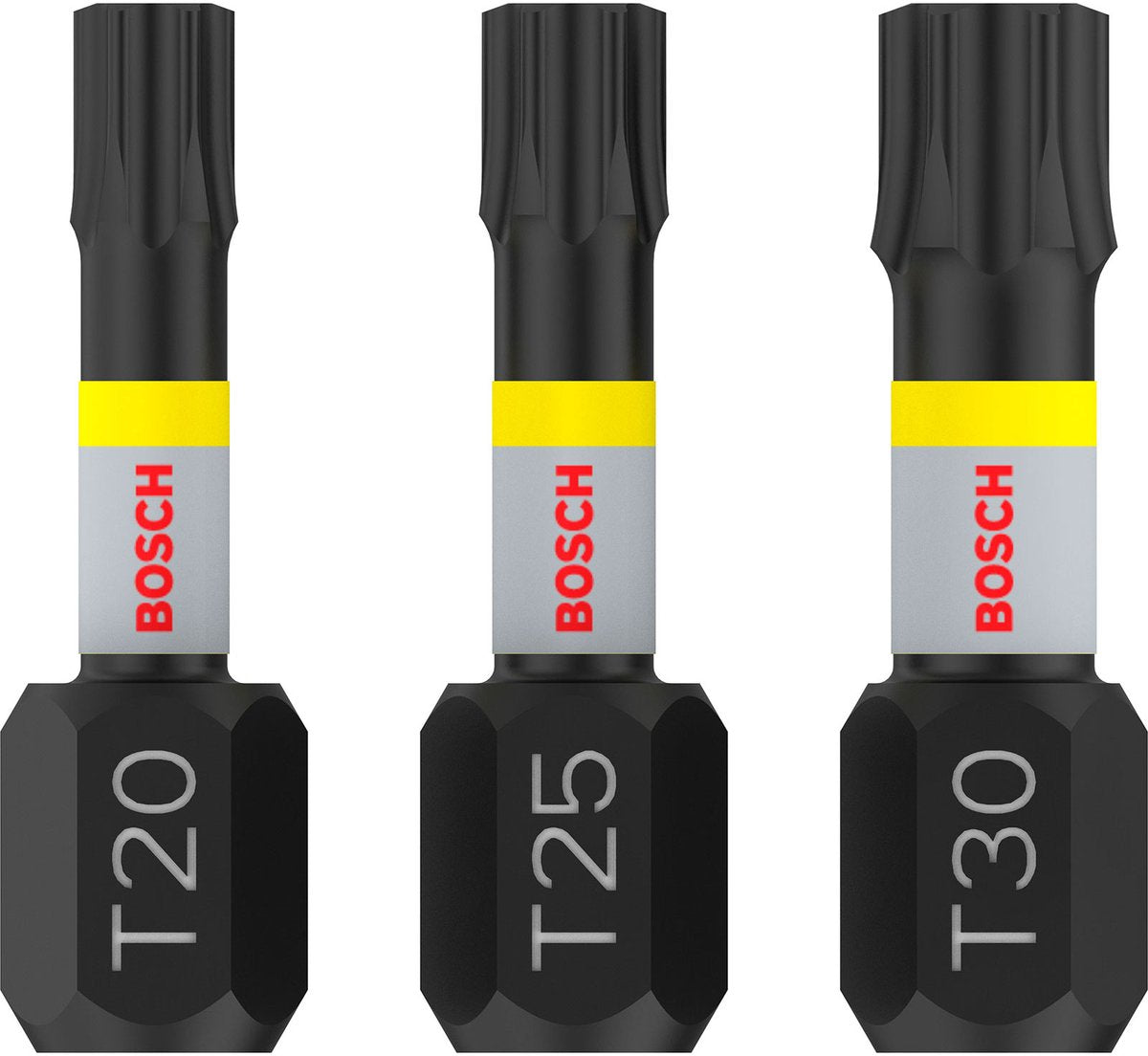 Série Bosch Impact Control - Jeu d'embouts à vis Torx - T20, T25, T30 - 25 mm