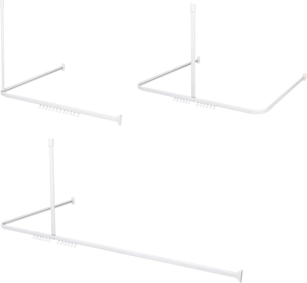 Ensemble de tringle à rideau de douche Sealskin Sealskin Easy-Roll blanc