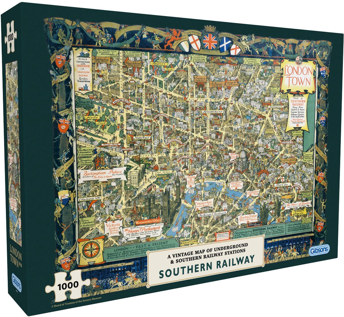 Gibsons - ville de Londres par Southern Railway - Kerry Lee - 1000 pièces - 68×49cm - puzzle pour adultes