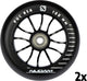 Jeu de roues pour trottinette freestyle Nijdam - à rayons en aluminium - noir - 2 pièces