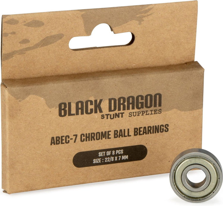Roulements dragon ball noirs - 8 pièces - abec 7 - chrome