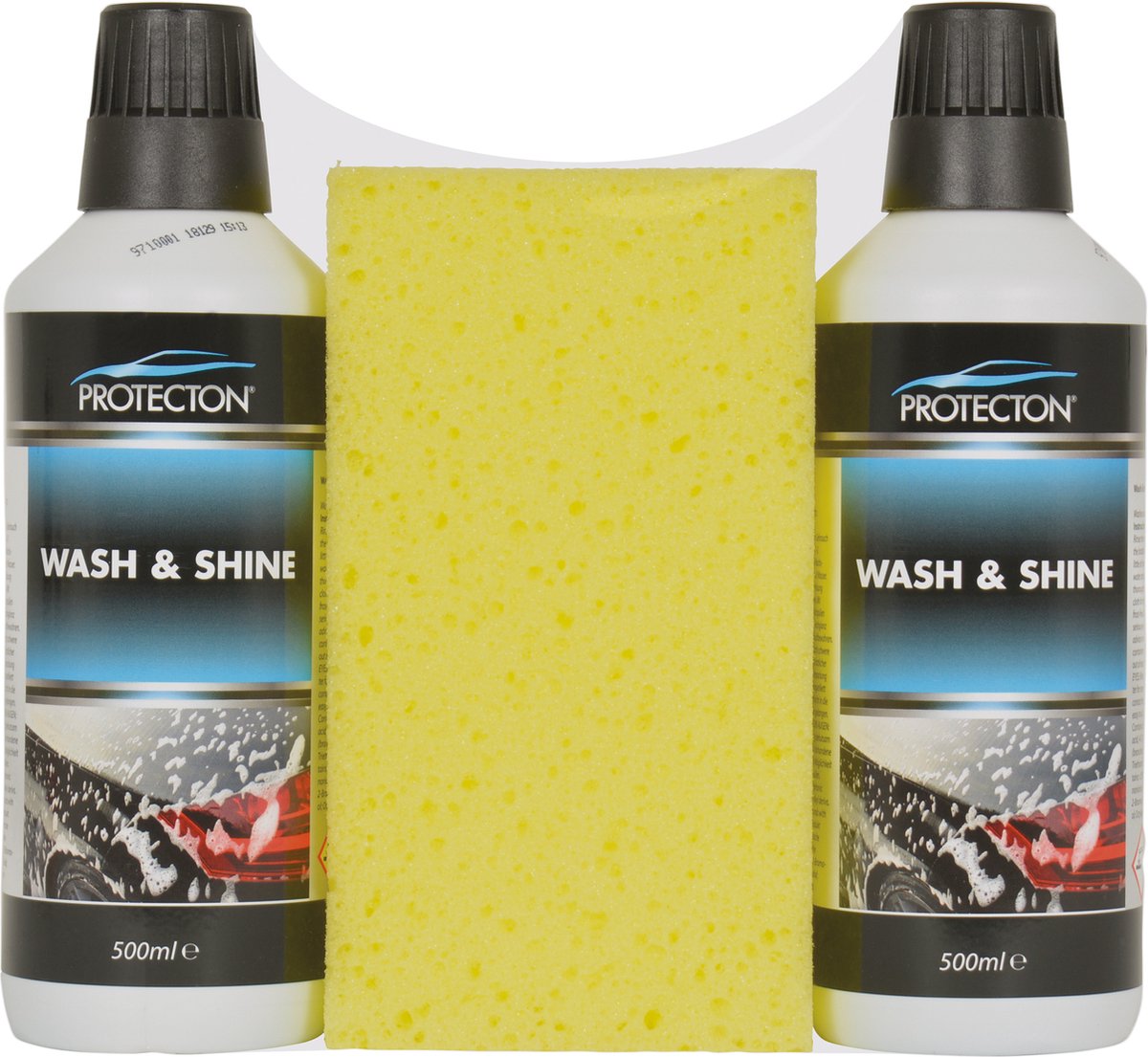 Nettoyage Set Wash Shine avec éponge 1 litre 3 pièces