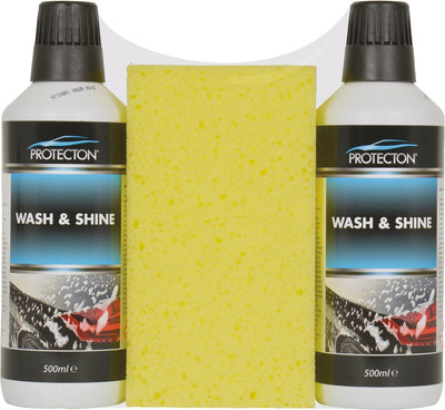 Nettoyage Set Wash Shine avec éponge 1 litre 3 pièces