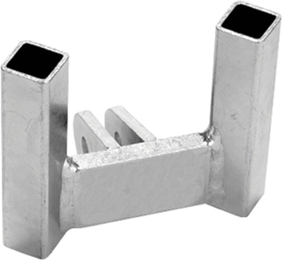Adaptateur de remorque de chargement jumelle Traditionnel 100 mm argent