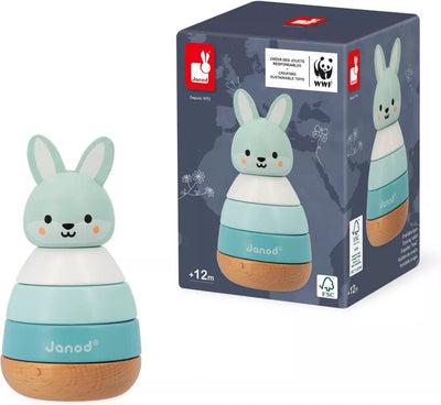 Janod - wwf - gobelet empilable - lapin