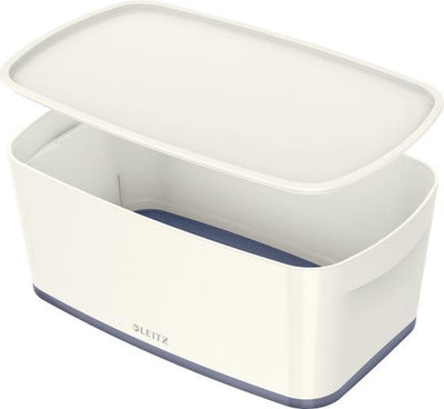 Boîte de rangement Leitz mybox® avec couvercle - petite - gris et blanc