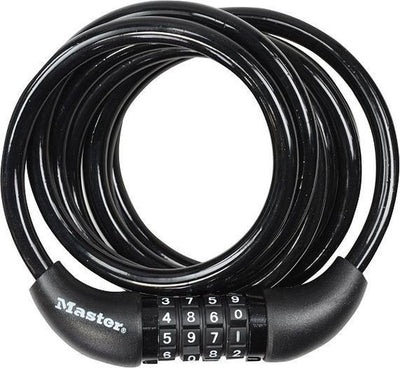 Câble antivol spiralé Masterlock, 1,80m x 8mm - 8221eurdpro 8221eurdpro
