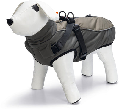 Beeztees milo - manteau pour chien + harnais pour chien - gris - 32 cm