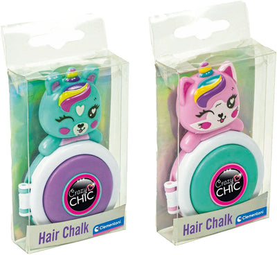 Clementoni Crazy Chic Belle Hair Chalk Unicorn Purple Bleu